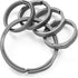 TISUR Titanium Key Rings for Keychain, Side-Pushing key chain rings Split keyring heavy duty Keychain Rings bulk...