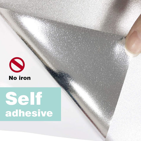Heflashor Glitter Adhesive Vinyl for Craft, 12 Sheets Shimmer Permanent Vinyl Self Sticker 12" x 10", Glitter Removable Vinyls for DIY Scrapbook S...