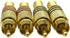 RCA Stereo Male Connector Plug,Spring Coaxial Audio Solderless Red and Black Circle Metal Gold-Plated Connector Adapter(4-Pack)...