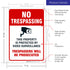 Video Surveillance No Trespassing Sign, CCTV Security Camera, 10x7 Inches, Rust Free .040 Aluminum, Fade Resistant, Made in USA by Sigo Signs...