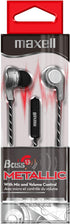 Maxwell MAX199600 Maxell Bass13 Metallic Earbuds with Mic & Volume Control...