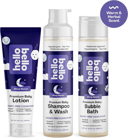 Hello Bello Premium Baby Lotion I Vegan and Cruelty Free Moisturizing, Non-Greasy Lotion for Babies and Kids I Sleep Sweet Scent I 8.5 FL Oz (Pack...