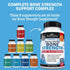 Bone Strength Supplement with Calcium Magnesium Vitamin D3 K2 Zinc (60 Day Supply) 8 Bone Building Nutrients for Bone & Muscle Support - High Abso...