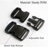 BEAULEGAN Plastic Buckles 1 Inch (Pack of 10) - Quick Side Release for Luggage Straps, Pet Collar, Backpack Repair, Dual Adjustable Ends, Black...