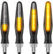 Kinstecks 4PCS Motorcycle Indicators Flowing Turn Signal Lights Motorbike Turning Indicators 12V 12 LEDs Bulbs...
