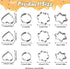 12Pcs Metal Biscuit Cutter Set Star Circle/Round Heart Flower Shaped Cookie Cutters for Food Small Stainless Steel Cookie Molds Cutter for Baking ...