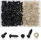 TOAOB 150pcs 6mm Safety Eyes for Amigurumis Craft Crochet Eyes with 150pcs Washers Black Doll Eyes for Crocheting Stuffed Animals Bears Doll Makin...