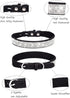 Dog Collar for Medium Dogs, Adjustable Leather Suede Bling Dog Collars?Black Dog Collar Cat Collar, Rhinestone Dog Collar (M, Black)...