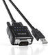 1-Port Industrial USB to Serial/RS232 (DB9) Converter Adapter w/ 9 x LEDs (Compatible for Windows 11, macOS 14, U2RS232-A)...