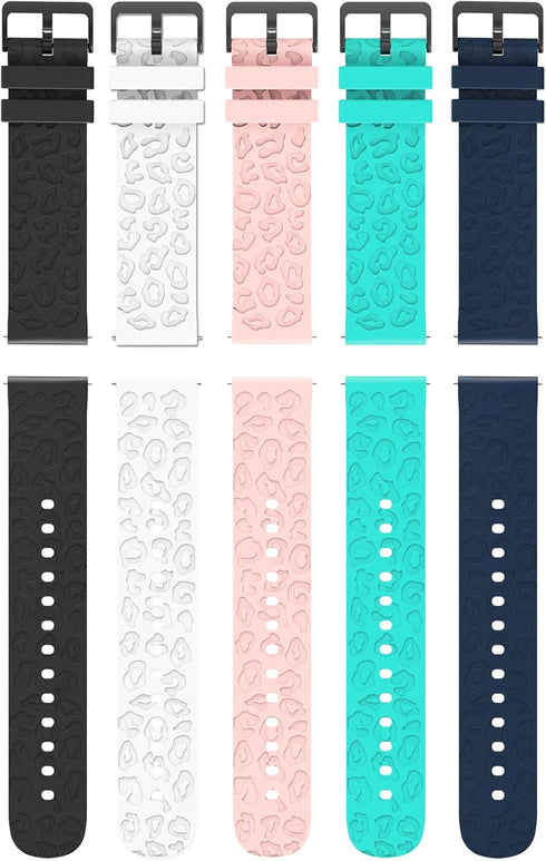 Smartwatch Accessories Compatible with iTech Fusion 2 /2S / 2R Watch Bands, 20mm Silicone Watch Band Quick Release for Women Men-Straps 5 Pack...