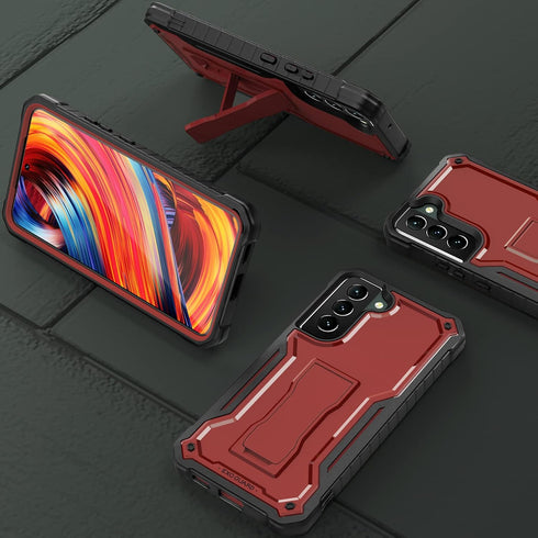 ExoGuard for Samsung Galaxy S22 Plus Case, Rubber Shockproof Heavy Duty Case with Screen Protector for Samsung S22 Plus Phone, Built-in Kickstand ...