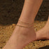 Gold Layered Cuba Figaro Chain Beads Anklets Dainty Gold Anklet for Women Teen Girls Cute Tiny Beads Ankle Bracelets Minimalist Summer Beach Foot ...