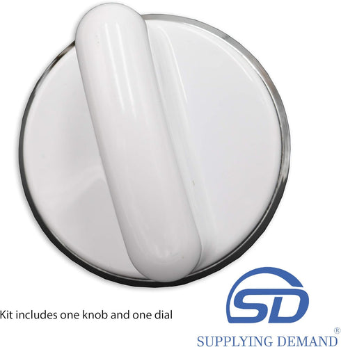 Supplying Demand WH01X10310 WH11X10049 Clothes Washer Control Knob & Timer Dial Plate Replacement Kit