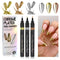 Metallic Chrome Nail Art Pens Mirror Powder Effect Gold Silver Nail Polish Pen for Beginners Nail Art 3D Metal Nail Painting Graffiti Pen at Home ...
