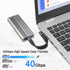 QIANRENON 240W USB4.0 C 90°Angle PD Fast Charging Short Cable 40Gbps Type C 4.0 Male to Right Angle C Male Flat Flexible Data Cable, for Thunderbo...