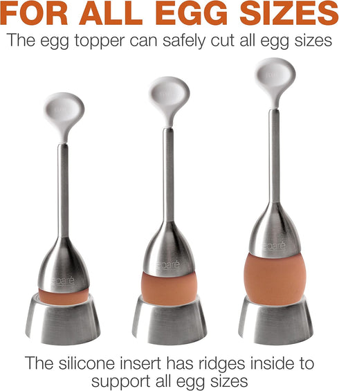 Eparé Egg Cracker Tool - Egg Cups for Soft Boiled Eggs with Spoon - Egg Holder for Boiled Eggs - Soft Boiled Egg Cutter...