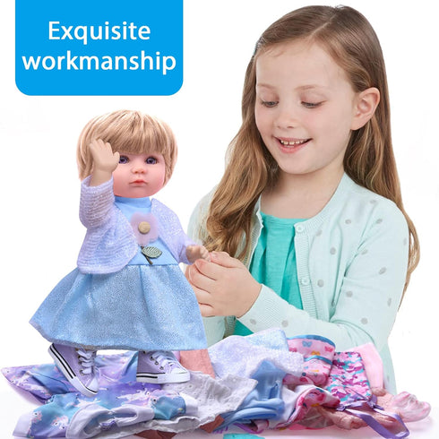 Girl Doll Clothes and Accessories 6 Sets Doll Clothes for 12 Inch Dolls Alive-Baby Doll Clothes Dress Pajamas Lovely Baby Doll Outfits Accessories...