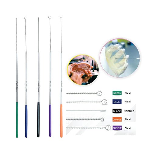 Reusable Inoculating Loops Set - Cell Streaking Tools Perfect for Bacteria Cell Tissue Culture (5 Pack)...