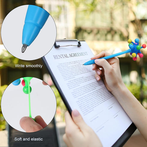 Toyvian 9pcs Stress Ball Ballpoint Pens Fun Pens Sea Urchin Ballpoint Pen Silly Pens Cute Sea Urchin Shaped Pens Soft Rubber Monster Pens Cartoon ...