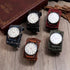 Handmade Men Watches Vintage Punk Hip-hop Gothic Wide PU Leather Fashion Cuff Round Dial Quartz Wristwatch Big Dial Black Brown...