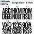 239Pcs 5 Inch Letters & Numbers Vinyl Stickers, 24 Sheets Durable Bulletin Board Letters - Easy Peel Self-Adhesive Decals for Classroom, Door & Wi...