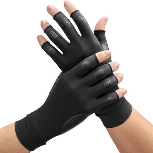 FREETOO Copper Arthritis Gloves for Carpal Tunnel Pain Relief, Strengthen Compression Gloves to Alleviate Hand Pains,Swelling, Fingerless Computer...