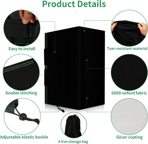2 PCS Outdoor Speaker Cover, Wall Mounted Speaker Cover Weatherproof Waterproof UV Resistant and Dustproof 600D Oxford Cloth, Black(H 10" x W 6X D...