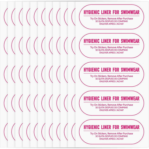 50 Pcs Try On Stickers for Swimwear Adhesive Protective Hygiene Liners Strips for Swimwear Swimsuit Bikini...