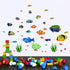 Fish Wall Stickers Under The Sea Decorative Wall Decals Coral Reef Fish Wall Stickers Peel and Stick Starfish Wall Art Sticker Decals for Kids Nur...