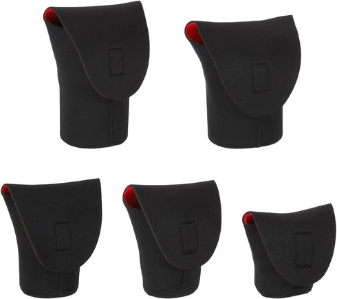 PATIKIL Lens Pouch Bag Set, 5 Pcs Camera Lens Bag with Hook and Loop, Shockproof Lens Case with Thick Protective Neoprene for SLR, Lens, Water Cup...