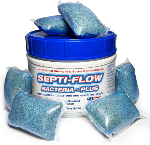 Septic Tank Treatment | Septic Enzyme Pods | 1 Year Supply | Fast-Dissolving, Live Bacteria-Plus Enzyme Treatment | Prevents Costly Backups & Odor...