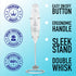 Zulay Kitchen Powerful Double Whisk Milk Frother Handheld - Foam Maker With Stand - Whisk Drink Mixer for Coffee, Mini Foamer for Latte, Matcha, F...