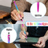 2 in 1 Ballpoint Pen with Stylus Tip Diamond Pen Fine Point Pens with Ink Pens with Stylus Tips 0.7mm Chinese Pens Black Ink Pens Rainbow Colors B...