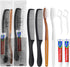 10pcs Disposable Toothbrushes with Toothpaste and Comb Floss Individually Wrapped,4-in-1 Bulk Toothbrush Kit with 2 Color Toothbrush,10 grams Toot...