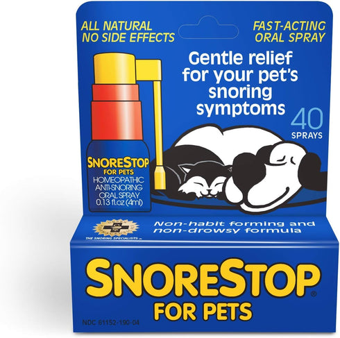 Snore Stop for Pets 40 Sprays I Natural Anti-Snoring Solution I Snore Relief for Dogs Cats I Stop Snoring Aid I Sleep Remedy I Help Stop Dog Snore...