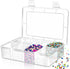 WYOMER 8 Grids Bead Organizers and Storage Box, Plastic Organizer Box with Removable Board Dividers, Box Organizer for Jewelry or Tackle Electroni...