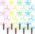 24 Pcs Flying Saucer Flying Disc Toy Helicopter Toy Disco Flyers Include 8 String Launchers and 16 Flying Saucer Flying Disc Launcher Flying Toys ...