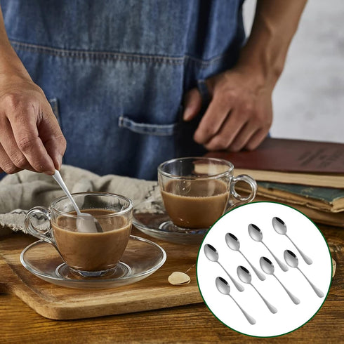 8 Pcs Demitasse Espresso Spoon, SourceTon Stainless Stee Mini Coffee Spoons for Dessert, Coffee Sugar, Tea, Appetizer (4.9 Inch)...