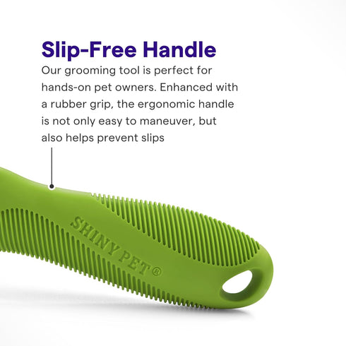 Detangling Pet Comb for Dogs & Cats - Detangler Grooming Tool with Long & Short Stainless Steel Metal Teeth for Dematting Matted Fur, Combing Out ...