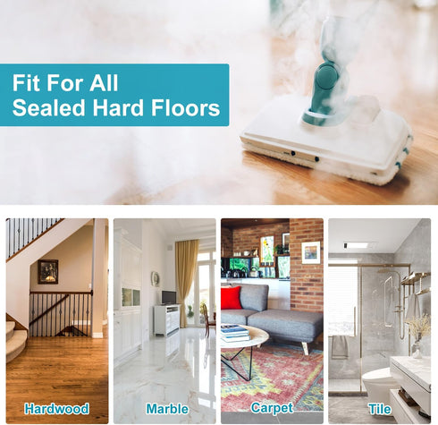 Steam Mop Pads Replacement Compatible with Black+Decker Steam Mop SM1600, SM1610, SM1620, HSM13E1, HSMC1300FX, HSMC1321, HSMC1361SG Cleaner Black ...