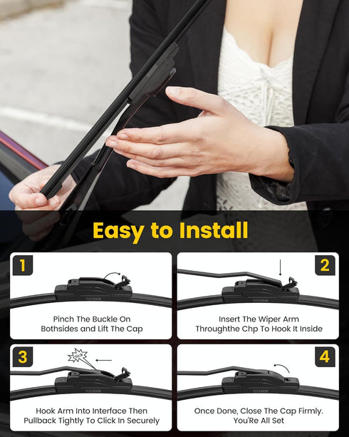Exceed OEM Quality Windshield Wiper Blades, 26+20inch Ultimate All-Season Performance Wiper Blades, Perfect Replacement…...