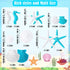 Jetec 26 Pcs Beach Ocean Themed Christmas Ornaments Bulk Resin Starfish Seashell Decorative Nautical Coastal Christmas Ornaments for Tree Home Bat...