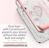 VENA vLove Glitter Clear Case Compatible with Apple iPhone 11 Pro Max (6.5"-inch 2019), Heart Shape (CornerGuard Protection) Dual Layer Slim Hybri...