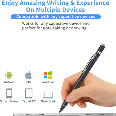 Stylus Pen for Amazon Fire 10 Pencil, EVACH Digital Pencil with 1.5mm Ultra Fine Tip Stylus for Amazon Fire 10, Black...