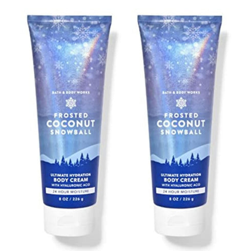 Bath and Body Works Gift Set of 2 - Body Cream - (Frosted Coconut Snowball), 2 Ounce...