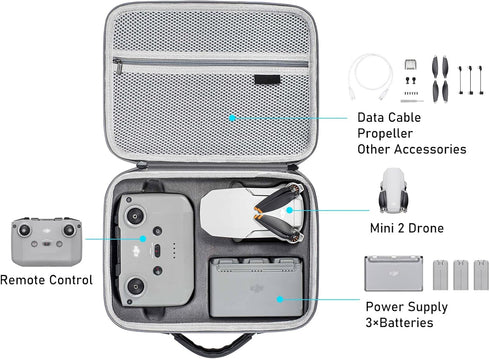 Mini 4K Case, Waterproof Travel Bag Hard Case Portable Storage Bag with Propeller Holder and Joystick Protector for DJI Mini 4K / Mini 2 SE/Mini 2...