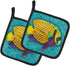 Caroline's Treasures 8674PTHD Tropical Fish Pair of Pot Holders Kitchen Heat Resistant Pot Holders Sets Oven Hot Pads for Cooking Baking BBQ, 7 1/...