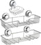 iPEGTOP 3in1 Suction Cup Shower Caddy Bath Wall Shelf + Soap Dish Holder for Large Shampoo Shower Gel Holder Bathroom Storage - Rustproof Stainles...