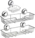 iPEGTOP 3in1 Suction Cup Shower Caddy Bath Wall Shelf + Soap Dish Holder for Large Shampoo Shower Gel Holder Bathroom Storage - Rustproof Stainles...