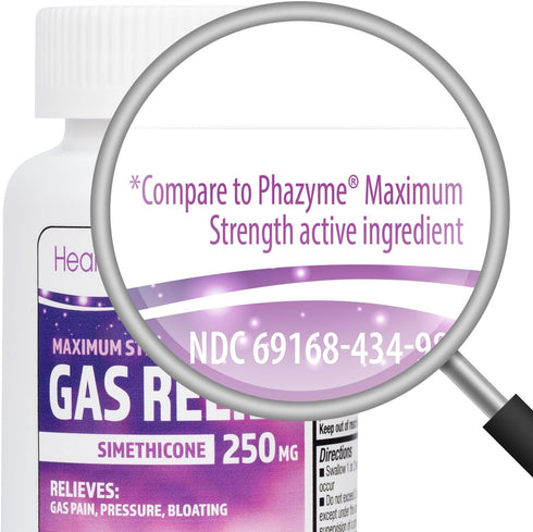 HealthA2Z® Gas Relief Simethicone 250mg | Maximum Strength | Fast Gas Relief | Relieve Symptoms Naturally (200 Softgels (Pack of 1))...